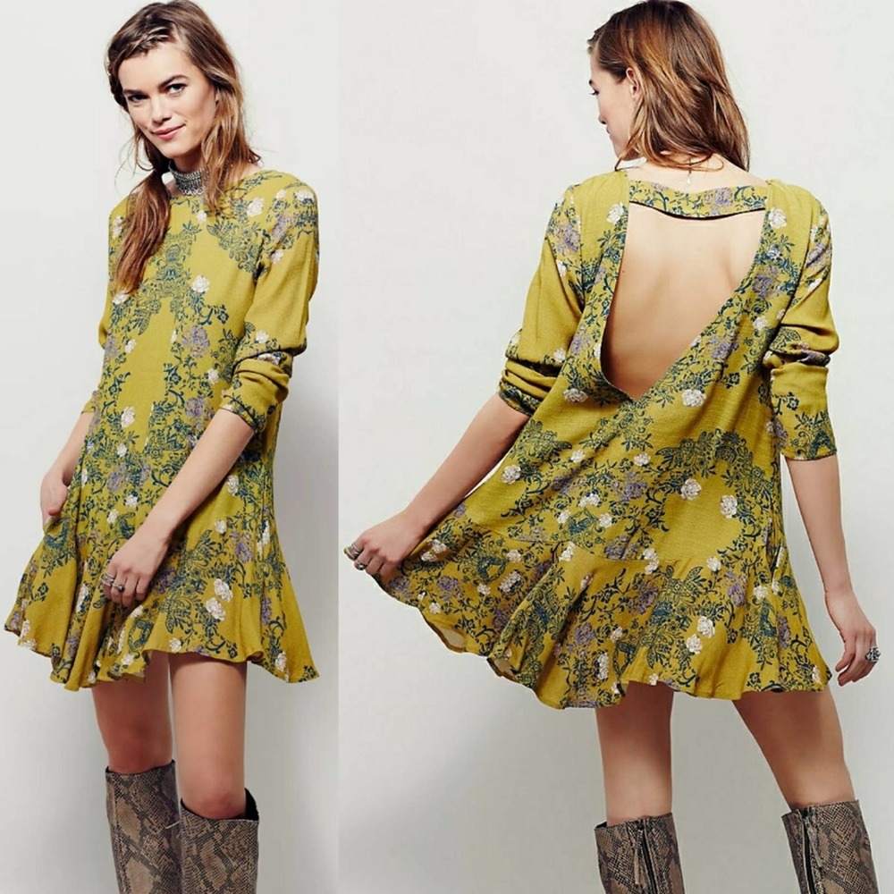 Free People Smooth Talker Floral Print Tunic Dress